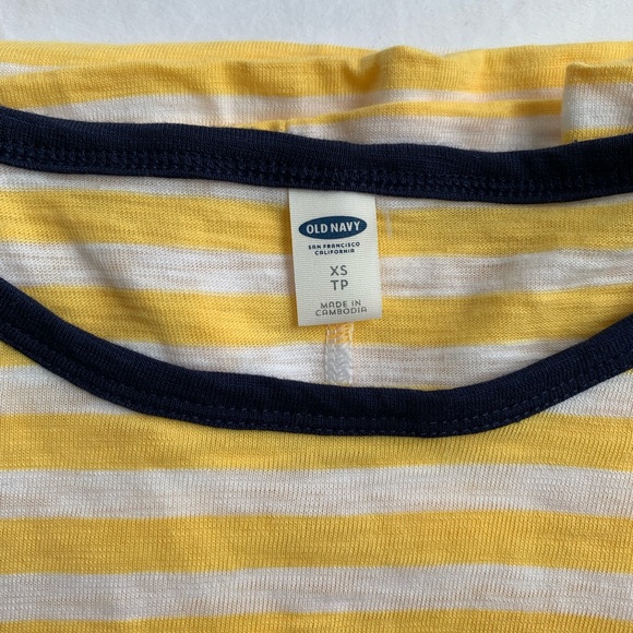 Old Navy - Yellow Stripe T-Shirt Dress - Picture 4 of 4